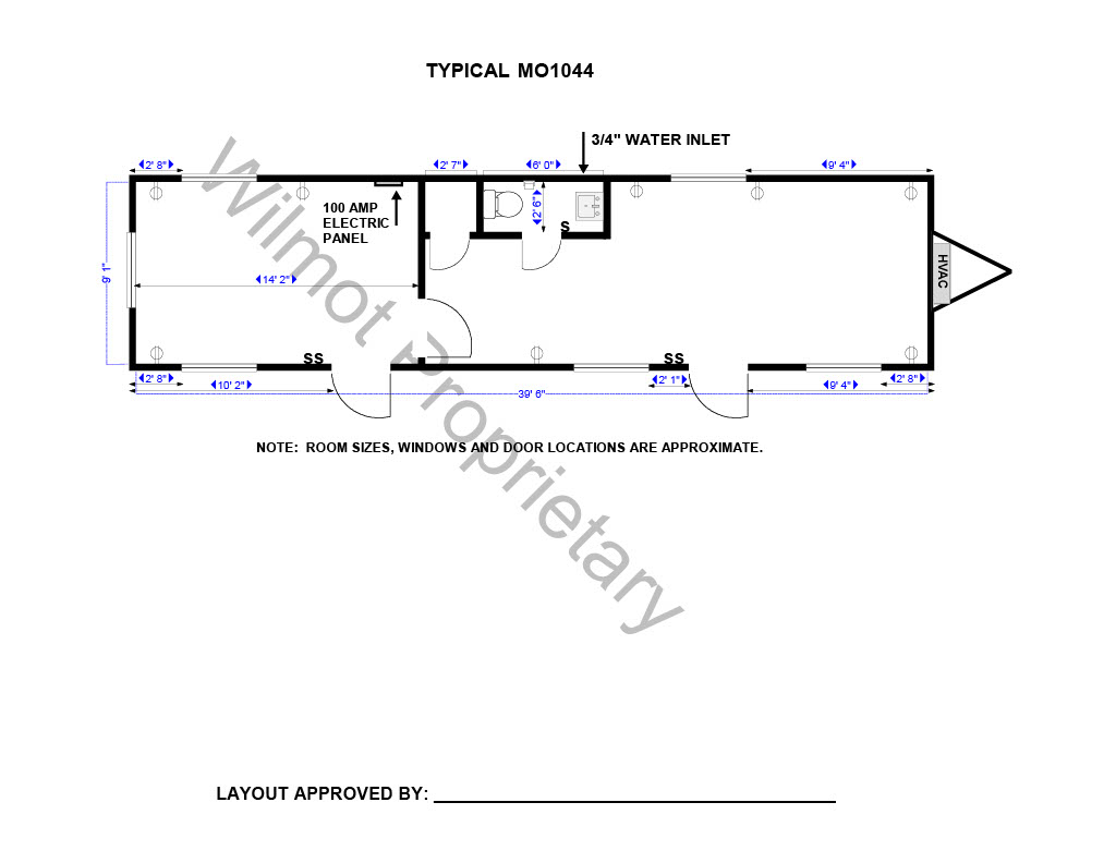 mobile office with restroom